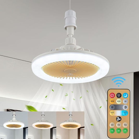 lámparas‑ventilador de techo LED multifuncionales con control remoto D