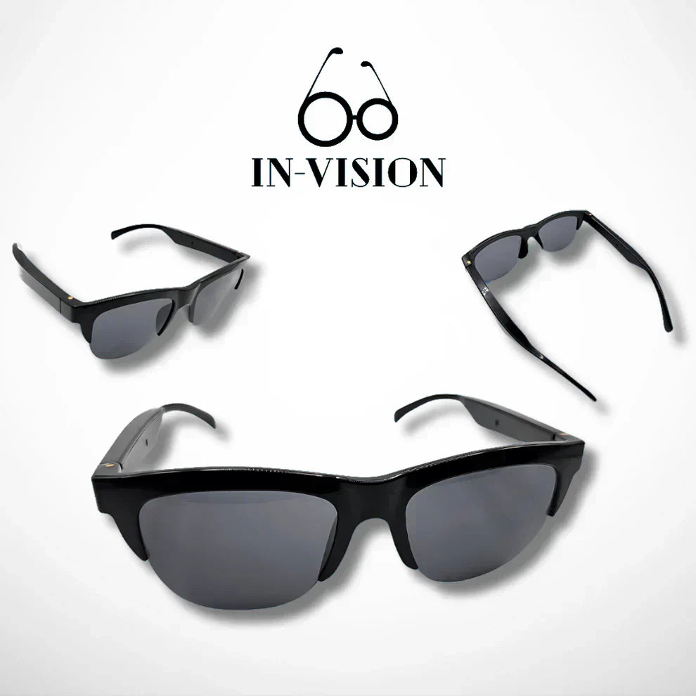Gafas de sol inteligentes con bluetooth, micrófono y altavoces.