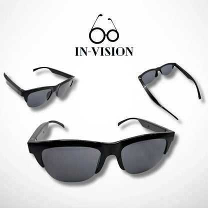 Gafas de sol inteligentes con bluetooth, micrófono y altavoces.