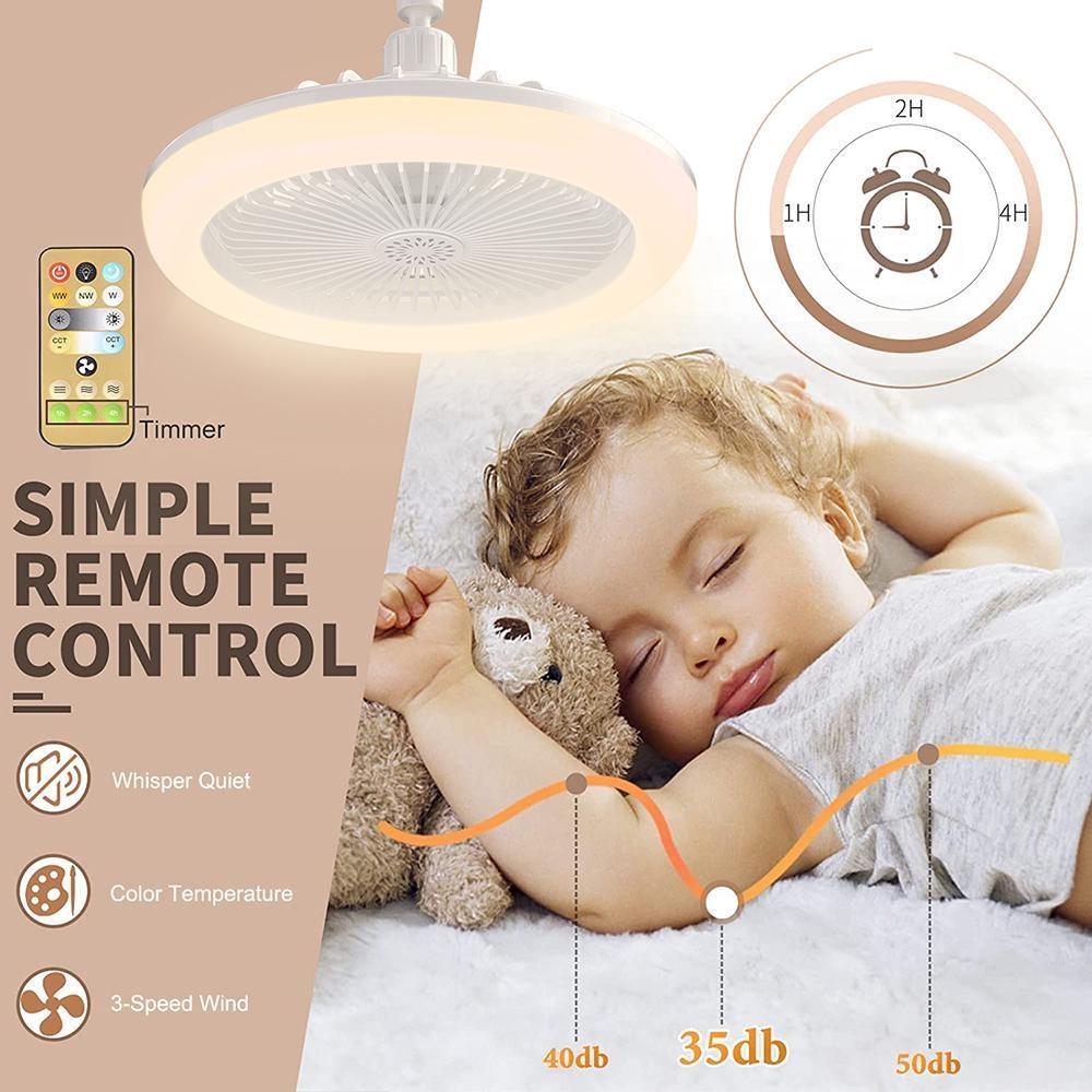 lámparas‑ventilador de techo LED multifuncionales con control remoto D