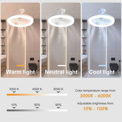 lámparas‑ventilador de techo LED multifuncionales con control remoto D